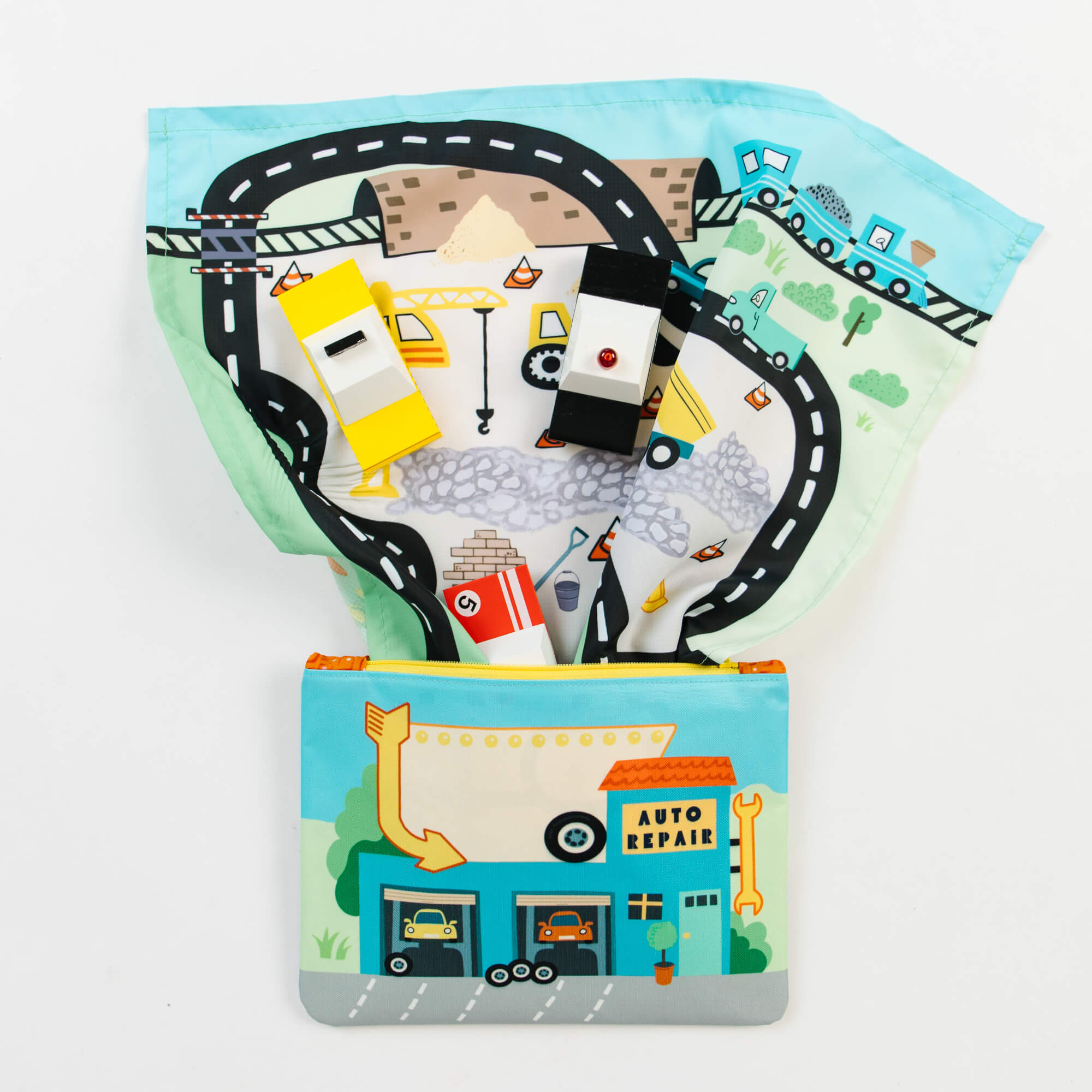 Toy Car Mat with Cars - All-in-One Travel Play Set