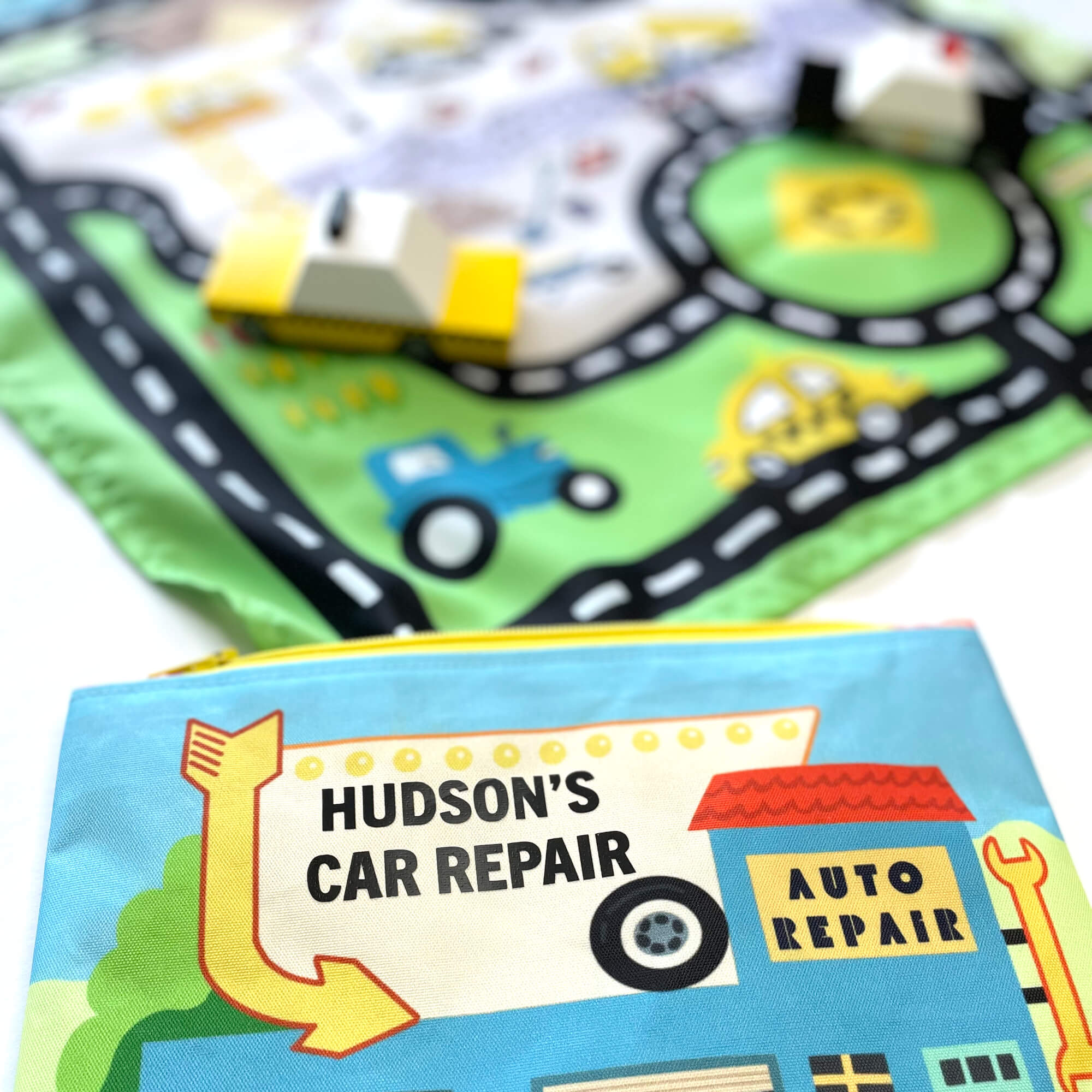 Toy Car Mat with Cars - All-in-One Travel Play Set
