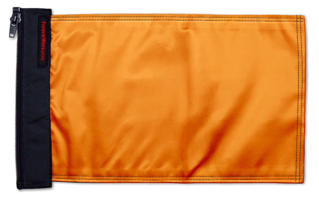 Solid Color Orange 12"x18" Forever Wave Flag