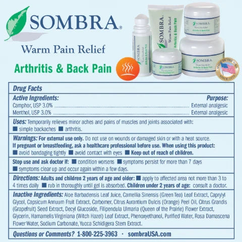 Sombra Warm Therapy Pain Relief, 8 oz Jar