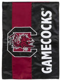 South Carolina Gamecocks Garden Flag 2 Sided Applique Logo