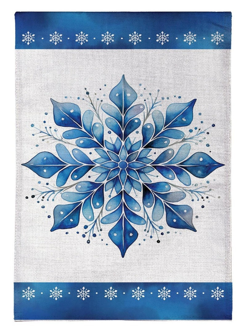 Sparkling Snowflake 2 Sided Garden Flag
