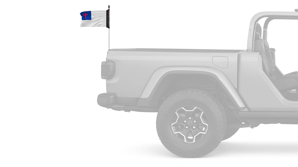 Christian 12"x18" Forever Wave Flag for Jeep Wrangler TJ 1996-2006
