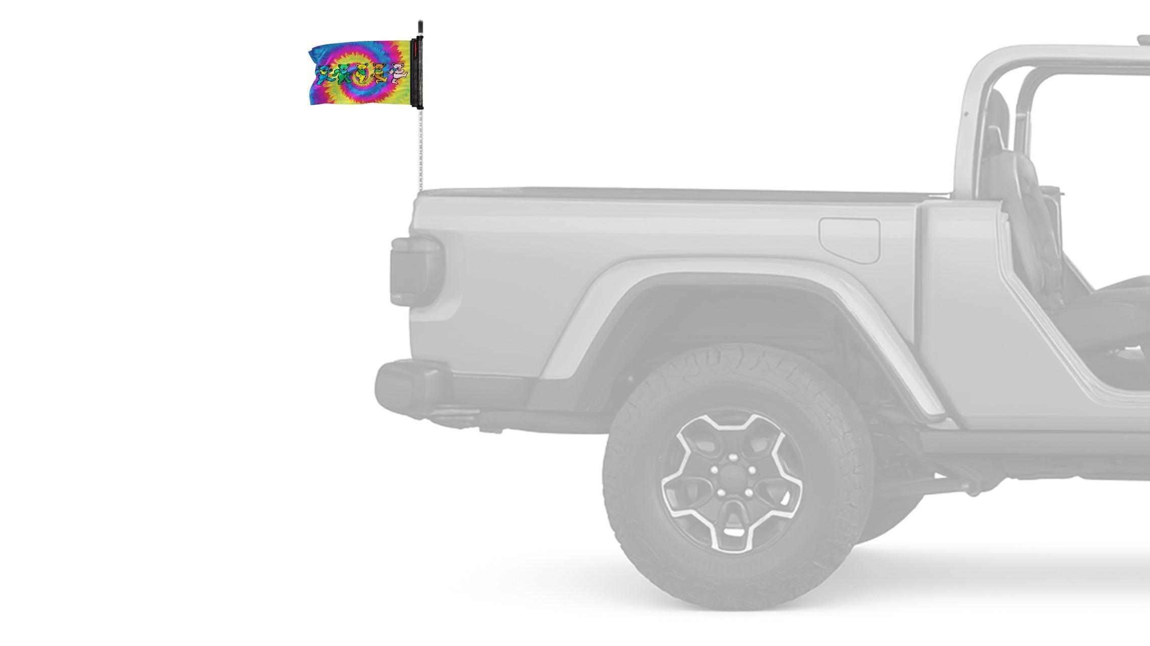 Grateful Dead Dancing Bears 12"x18" Forever Wave Flag for Jeep Wrangler CJ-7 and CJ-8 1976-1986