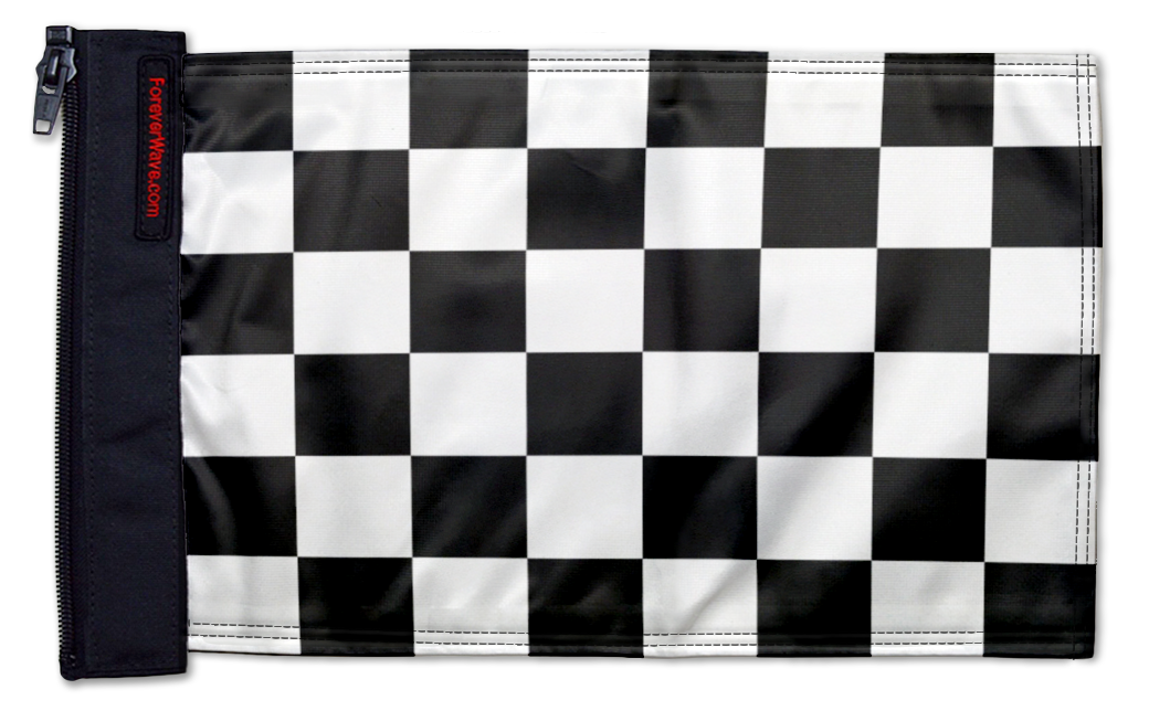Checkered 12"x18" Forever Wave Flag for Jeep Wrangler LJ 2003-2006