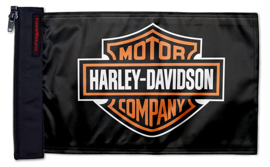 Harley Davidson 12"x18" Forever Wave Flag for Jeep Wrangler JK 2-Door 2007-2018