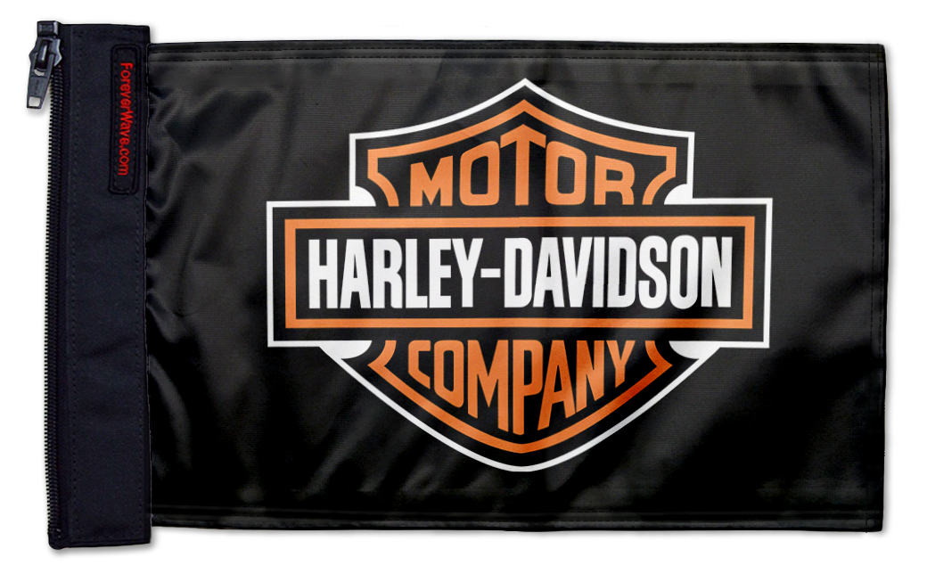 Harley Davidson 12"x18" Forever Wave Flag for Jeep Wrangler CJ-7 and CJ-8 1976-1986