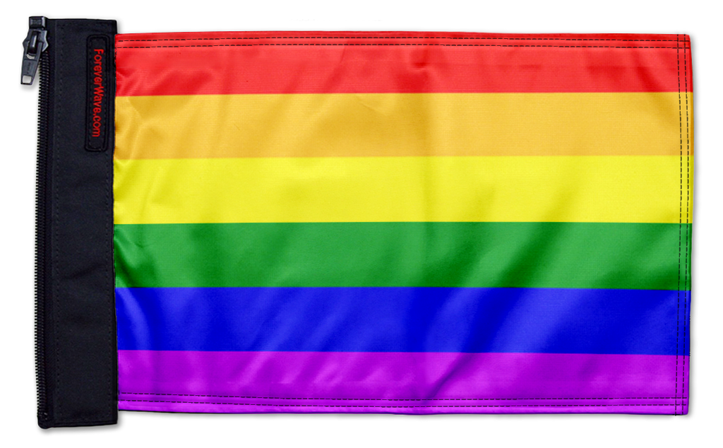 Rainbow 12"x18" Forever Wave Flag