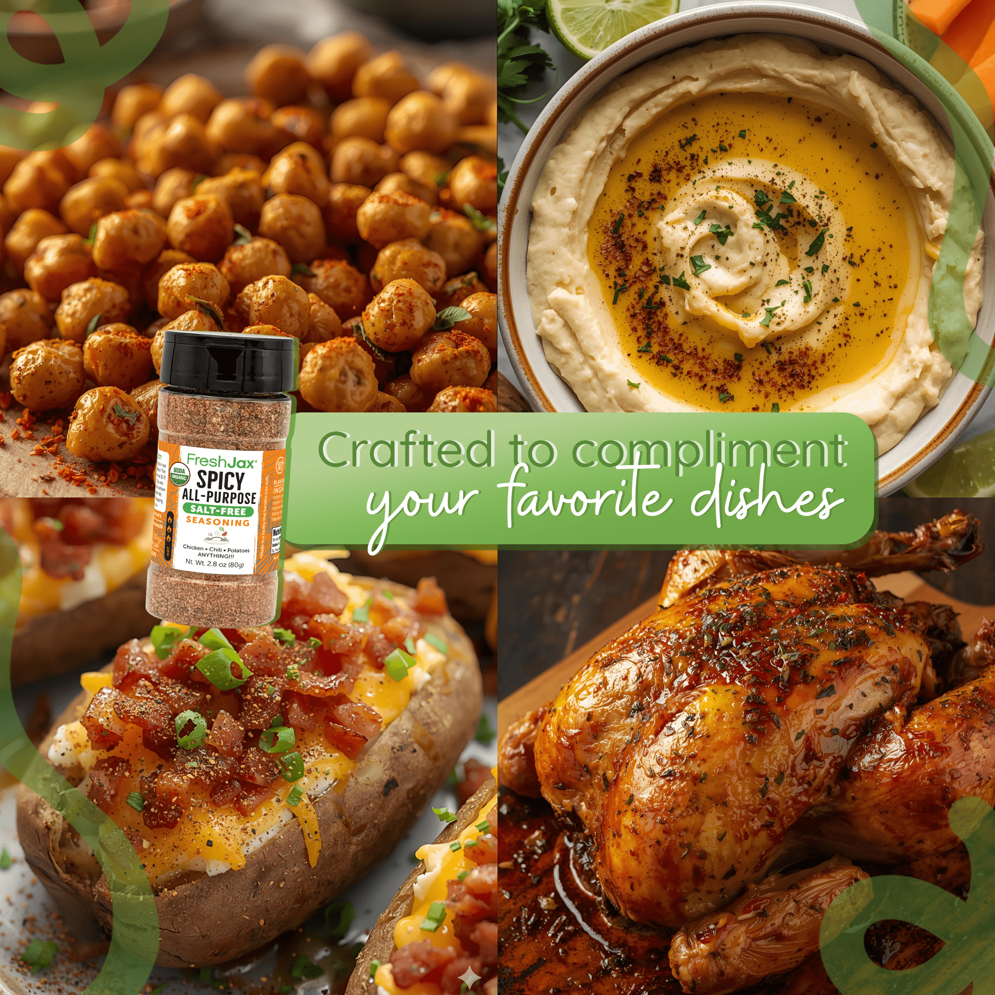 Organic Salt-Free Spicy All-Purpose Seasoning – Bold Heat No Sodium