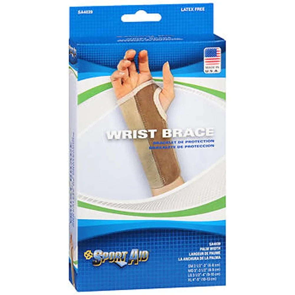 Sport-Aid Wrist Brace with Duo-Tension & Stability Insert, Medium Right, 3-3.5"