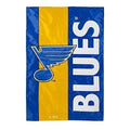 St Louis Blues Garden Flag 2 Sided Embellished Logo