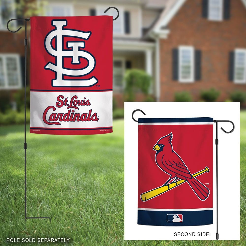 St Louis Cardinals 2 Sided Garden Flag Double Logo