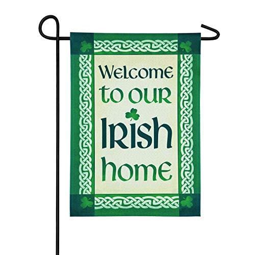 St Patrick's Our Irish Home Garden Flag 2 Sided