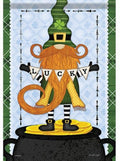 St Patricks Gnome Garden Flag 2 Sided