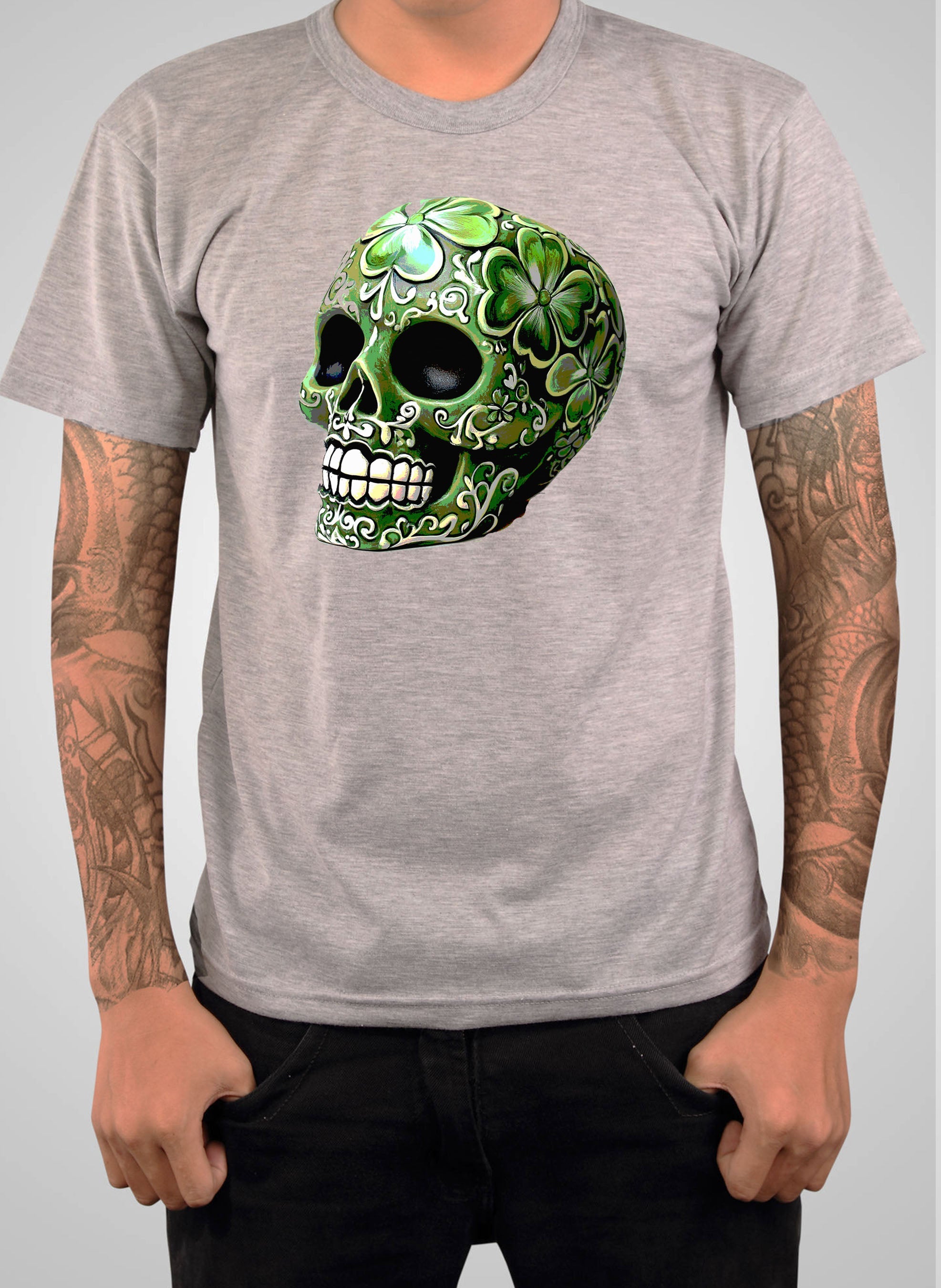St. Pattys Day Sugar Skull T-Shirt