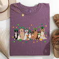 St Patrick's Dogs Shamrock Clover Leprechaun Irish Pride Vintage Inspired Comfort Colors Tee