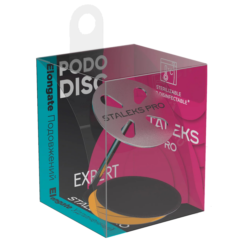 STALEKS PRO EXPERT PODODISC EXTENDED ELONGATE PEDICURE DISC WITH REMOVABLE 180 GRIT 5 PCS FILE (PDLSET) - STALEKS™