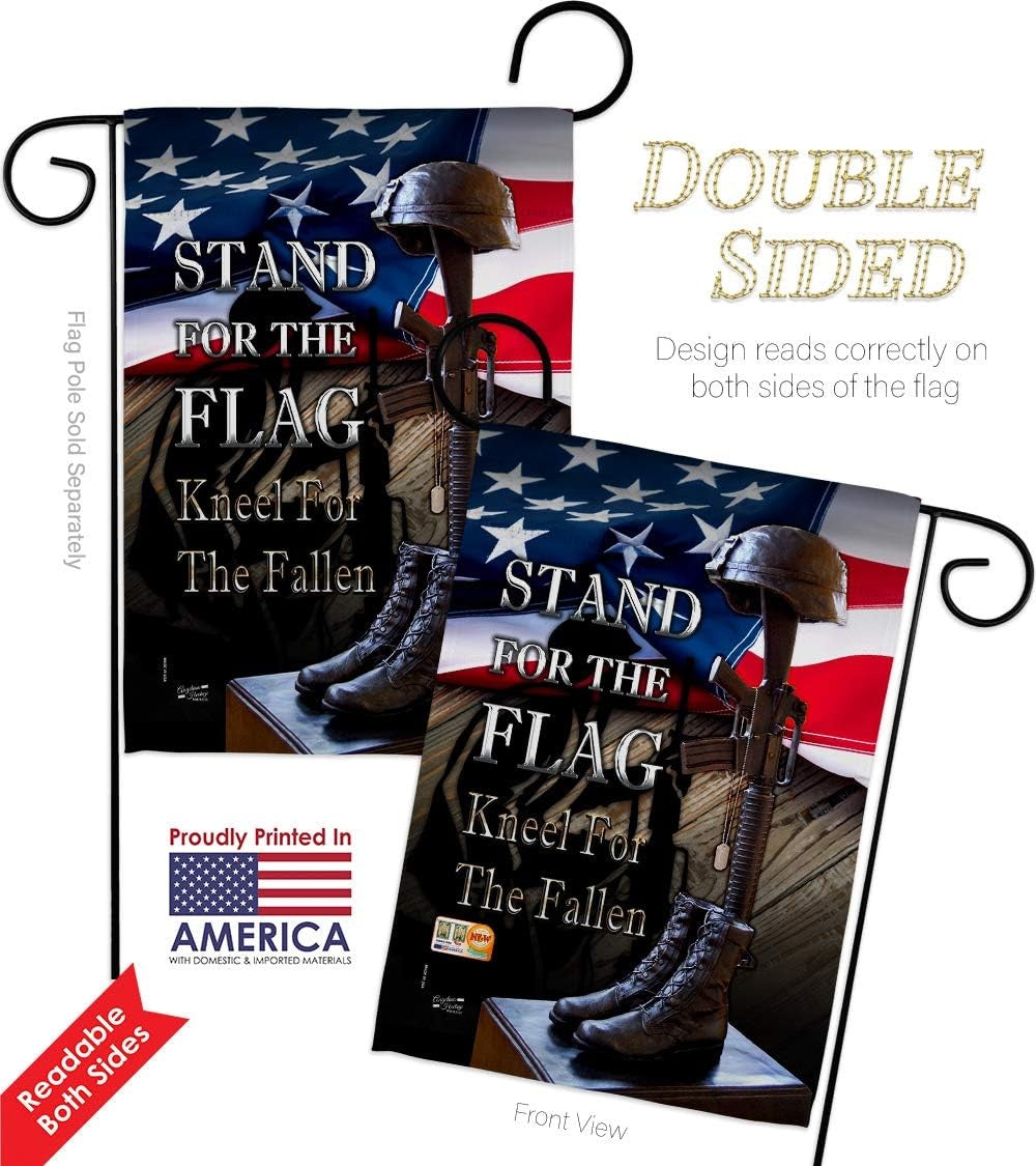 Stand For The Flag 2 Sided Garden Flag