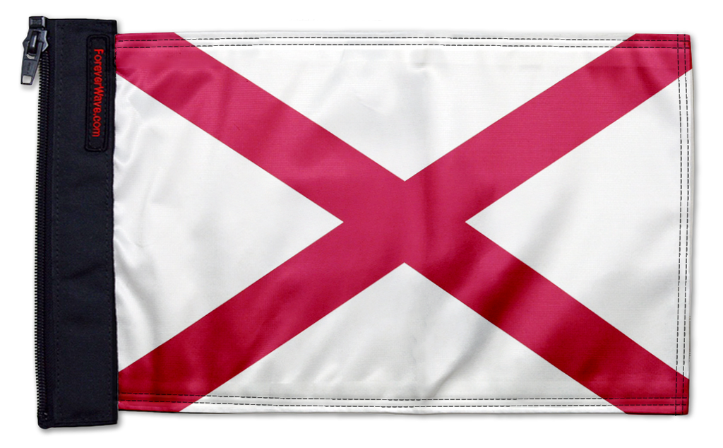 State Flag Alabama 12"x18" Forever Wave Flag for Jeep Wrangler JL 2-Door 2018-Present