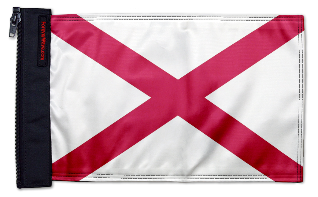 State Flag Alabama 12"x18" Forever Wave Flag for Jeep Wrangler JL 2-Door 2018-Present