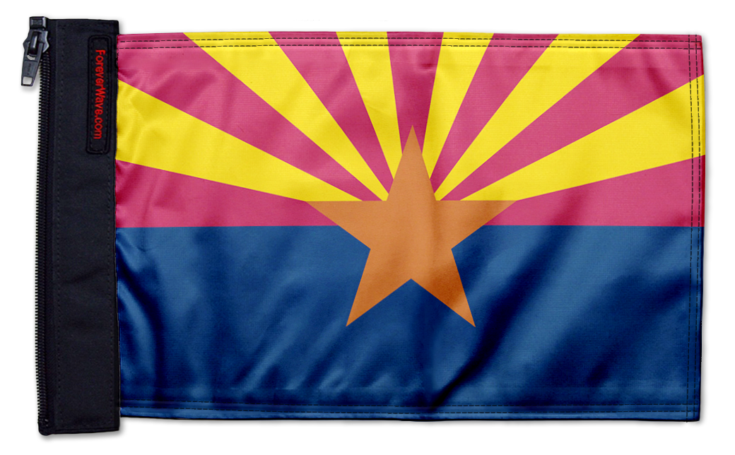 State Flag Arizona 12"x18" Forever Wave Flag for Jeep Wrangler CJ-7 and CJ-8 1976-1986