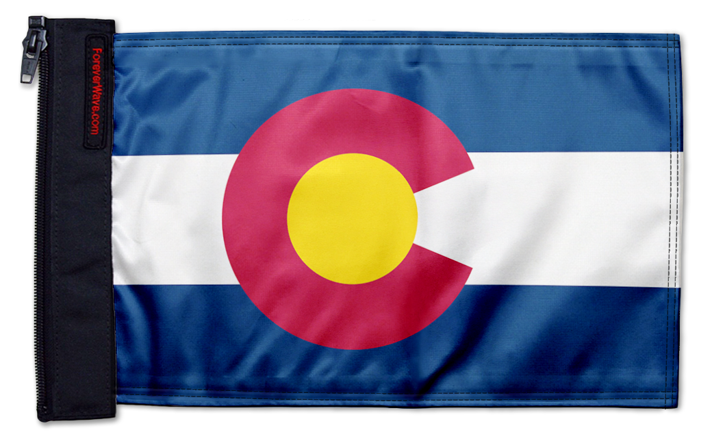 State Flag Colorado 12"x18" Forever Wave Flag for Jeep Wrangler JK 2-Door 2007-2018
