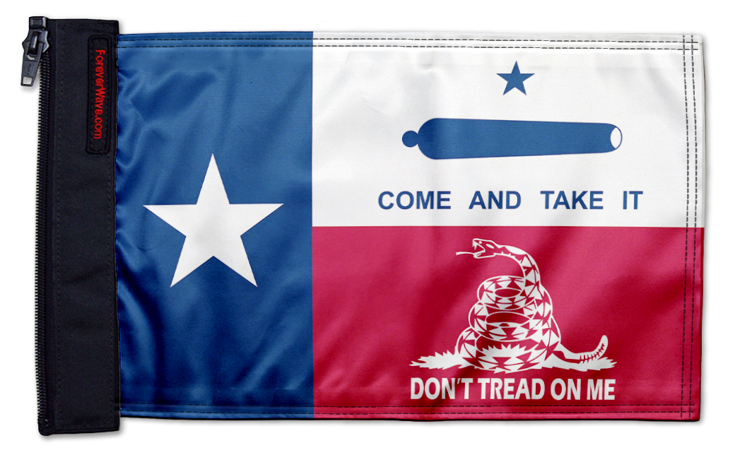 State Flag Texas Don't Tread 12"x18" Forever Wave Flag for Jeep Wrangler CJ-7 and CJ-8 1976-1986