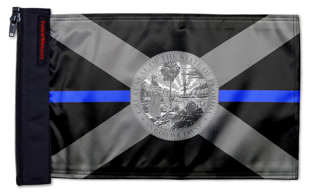 State Flag Florida Blue Line 12"x18" Forever Wave Flag for Jeep Wrangler LJ 2003-2006