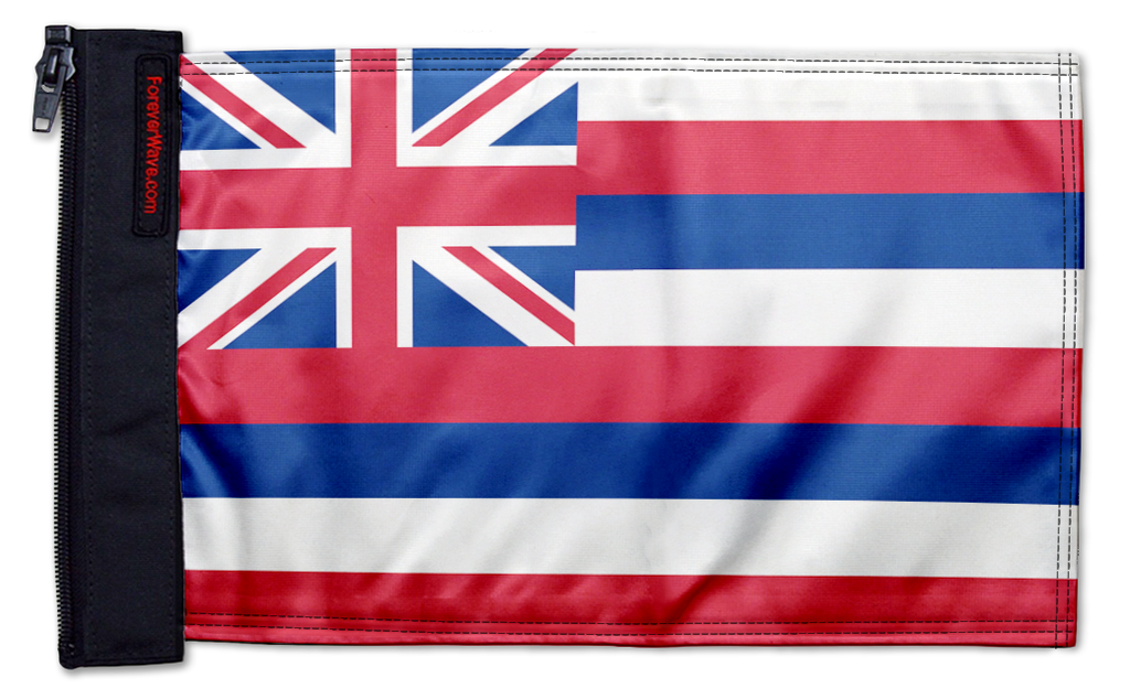 State Flag Hawaii 12"x18" Forever Wave Flag for Jeep Wrangler YJ 1986-1995