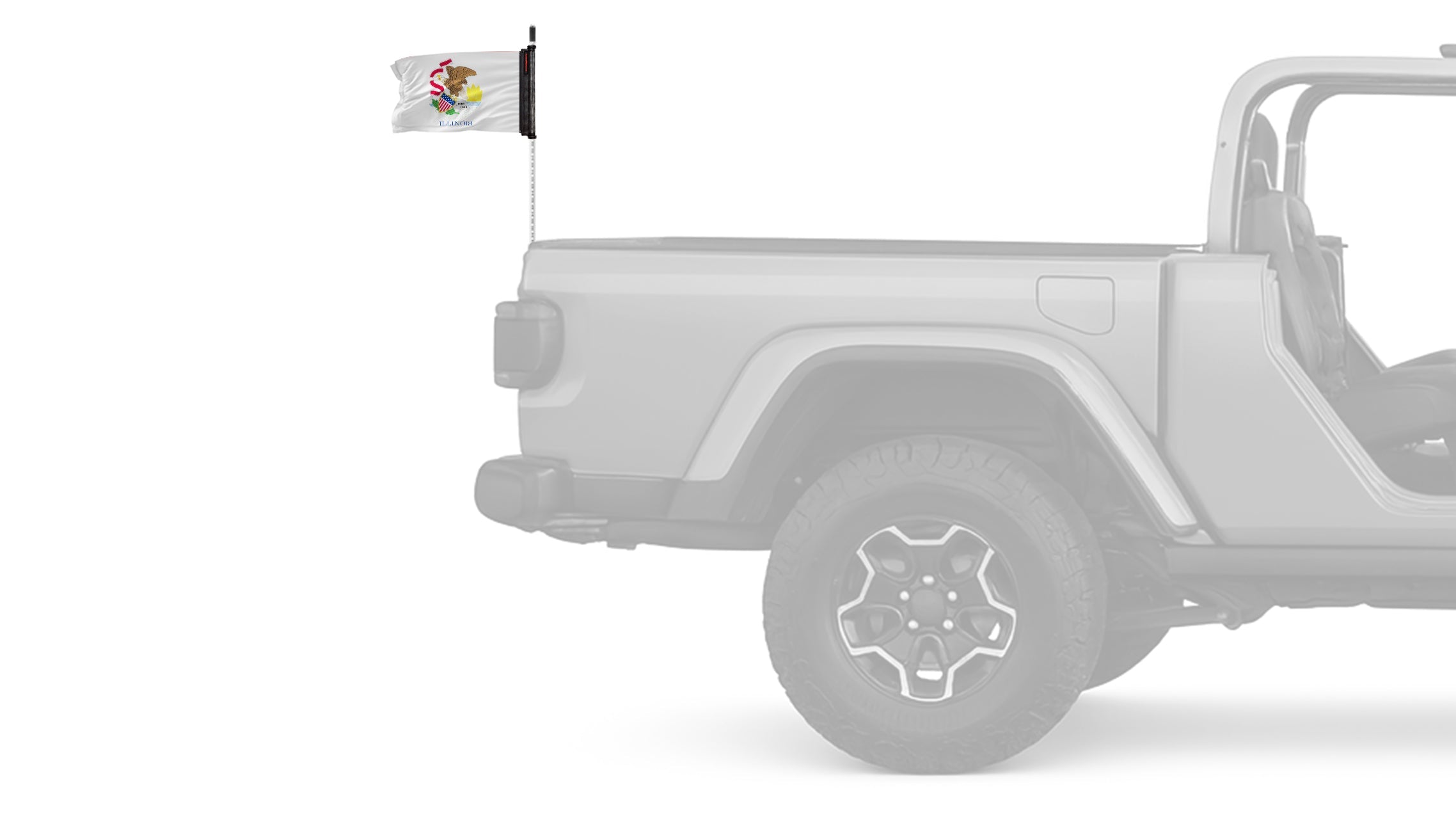 State Flag Illinois 12"x18" Forever Wave Flag for Jeep Wrangler LJ 2003-2006