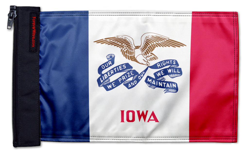 State Flag Iowa 12"x18" Forever Wave Flag