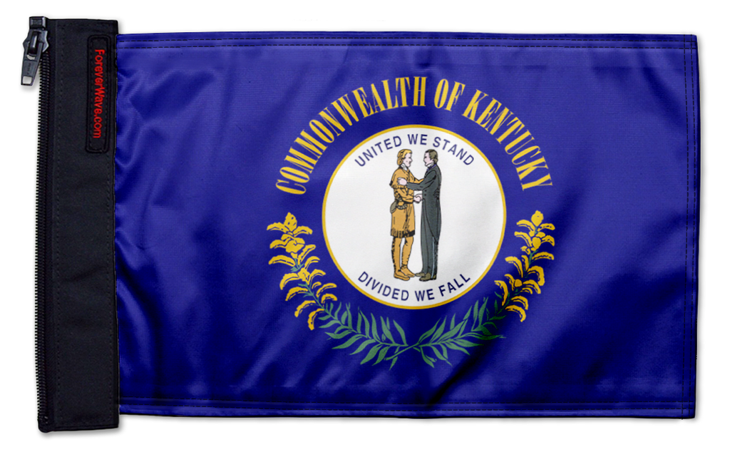 State Flag Kentucky 12"x18" Forever Wave Flag for Jeep Wrangler YJ 1986-1995