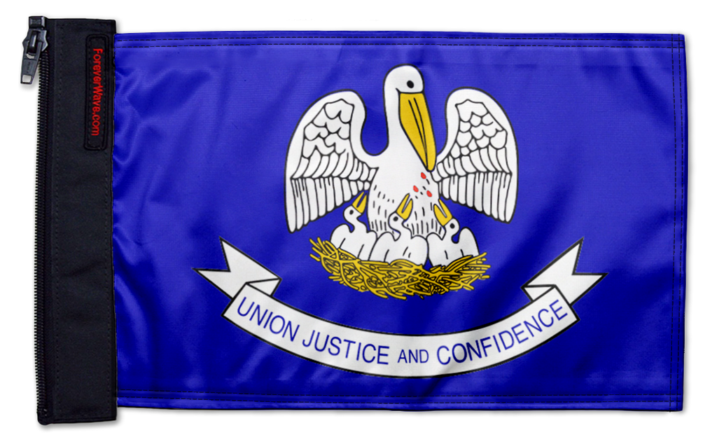 State Flag Louisiana 12"x18" Forever Wave Flag for Jeep Wrangler TJ 1996-2006
