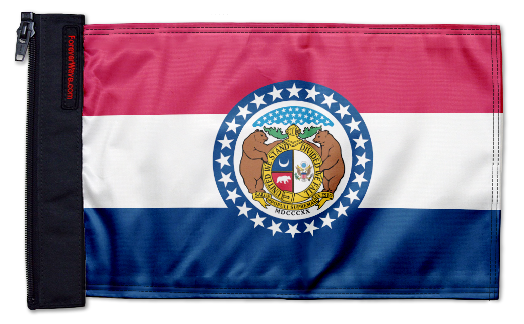 State Flag Missouri 12"x18" Forever Wave Flag for Jeep Wrangler LJ 2003-2006