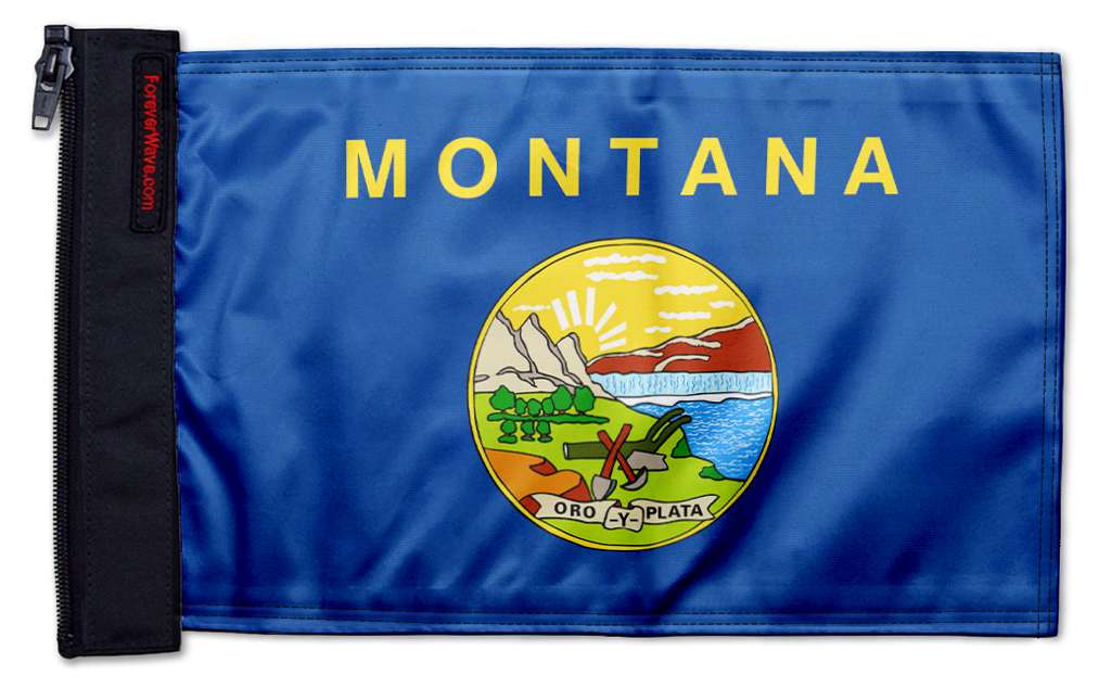State Flag Montana 12"x18" Forever Wave Flag for Jeep Wrangler LJ 2003-2006