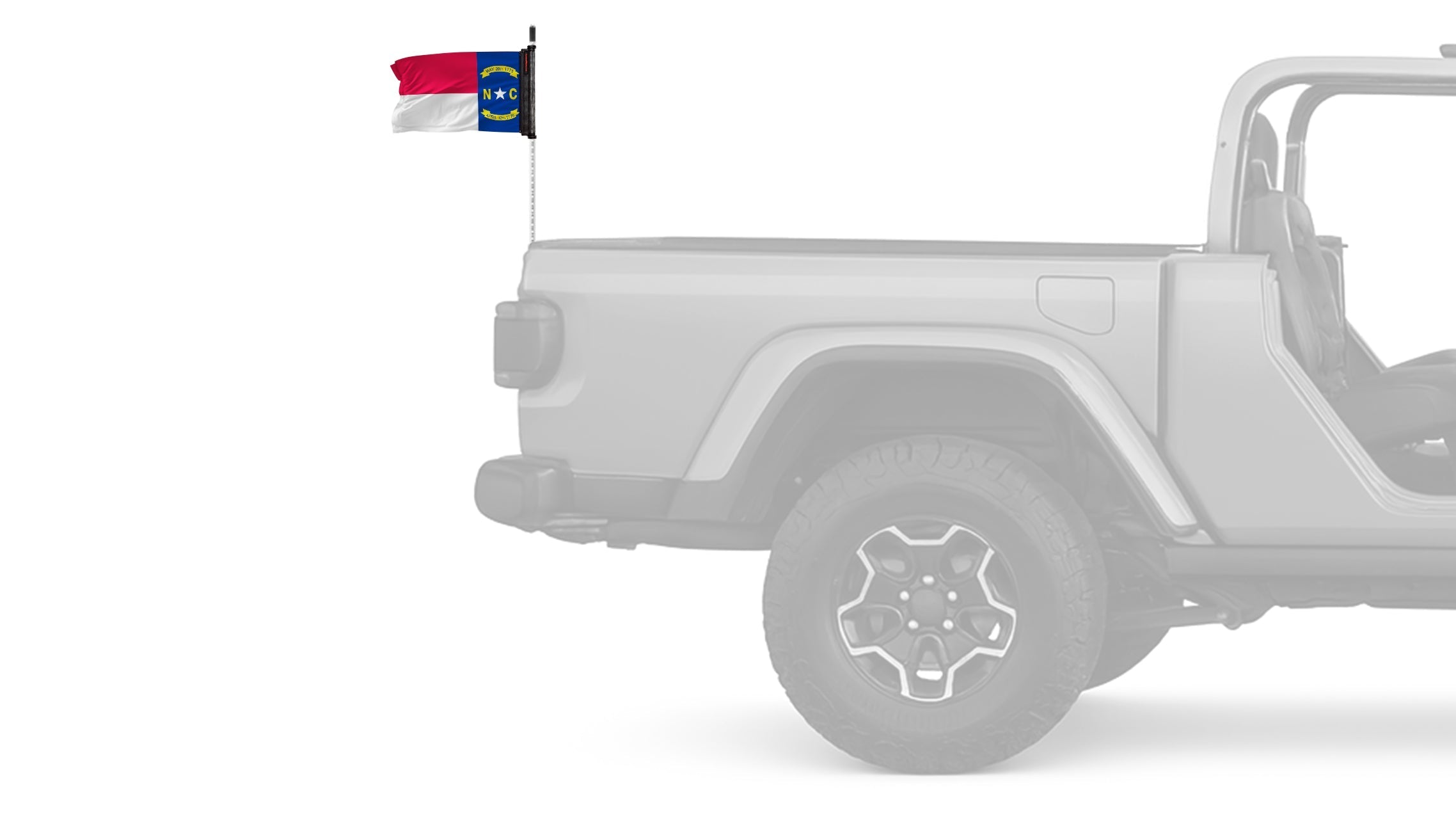 State Flag North Carolina 12"x18" Forever Wave Flag for Jeep Wrangler CJ-7 and CJ-8 1976-1986
