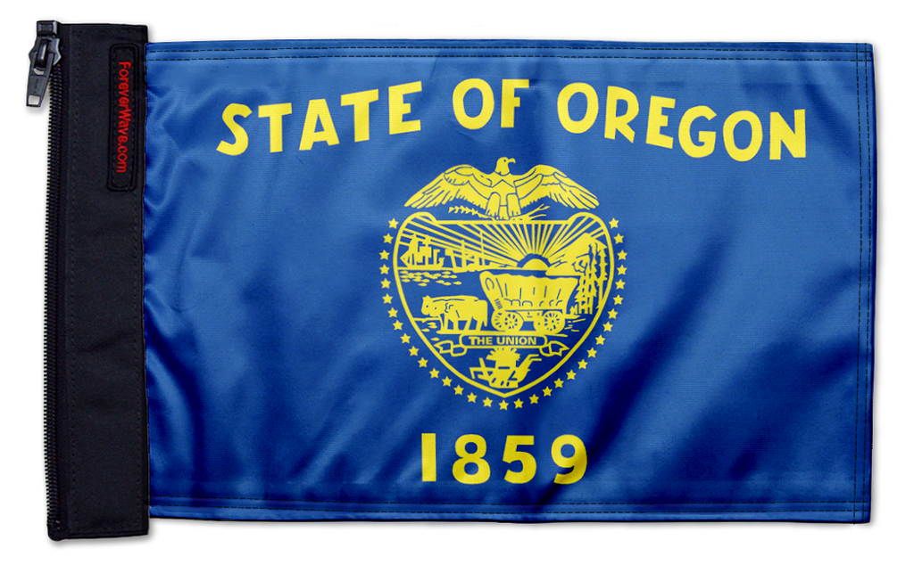 State Flag Oregon 12"x18" Forever Wave Flag for Jeep Wrangler YJ 1986-1995