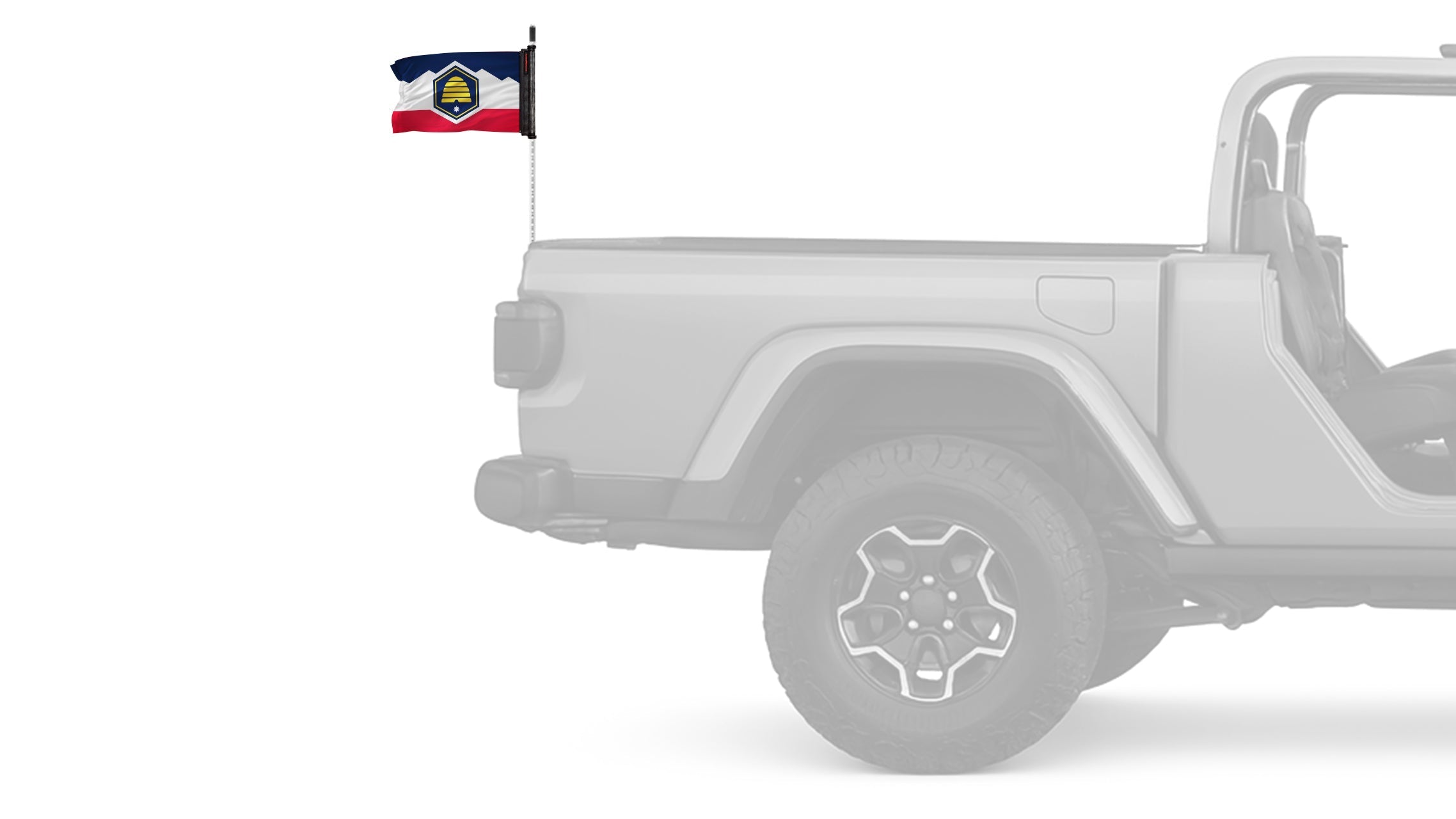 State Flag Utah 12"x18" Forever Wave Flag for Jeep Wrangler TJ 1996-2006