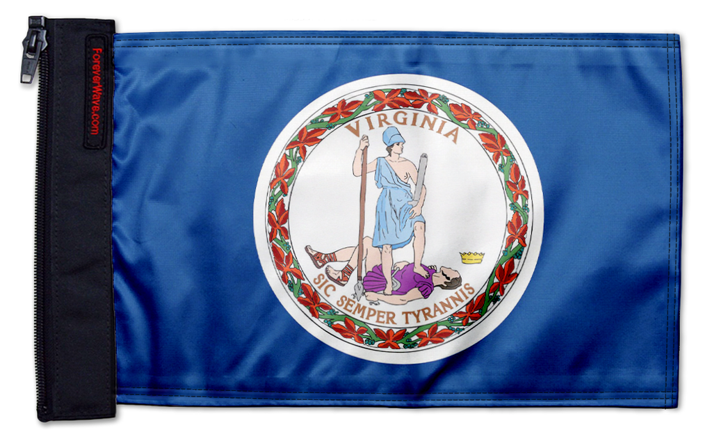 State Flag Virginia 12"x18" Forever Wave Flag for Jeep Wrangler YJ 1986-1995