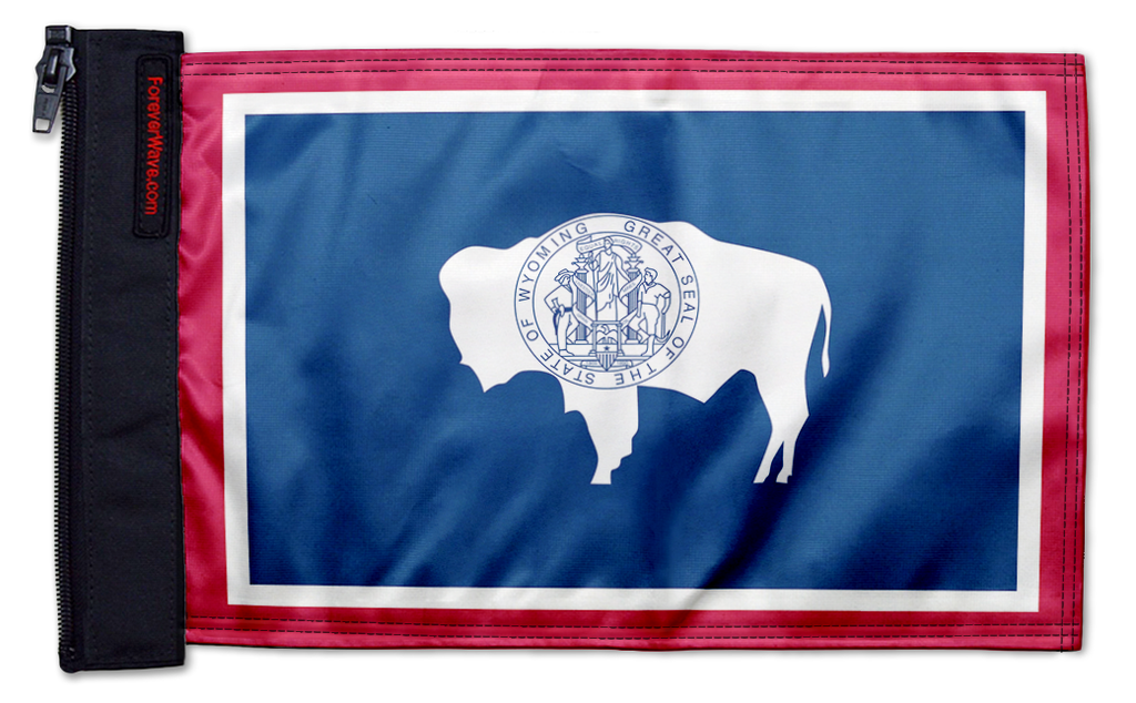State Flag Wyoming 12"x18" Forever Wave Flag for Jeep Wrangler LJ 2003-2006