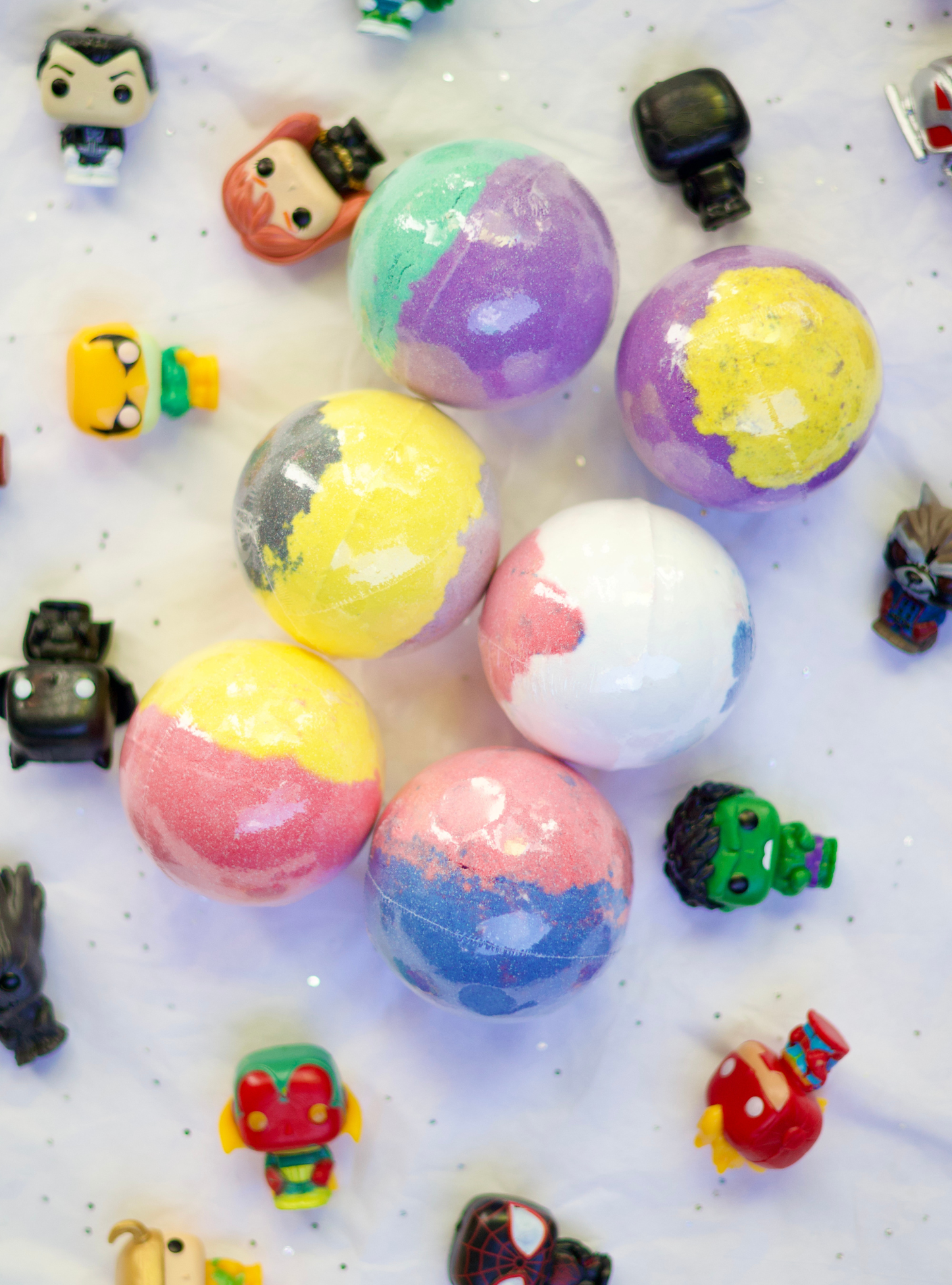 EvolutionUSA 6pc Epic Superhero Bath Bombs for Kids