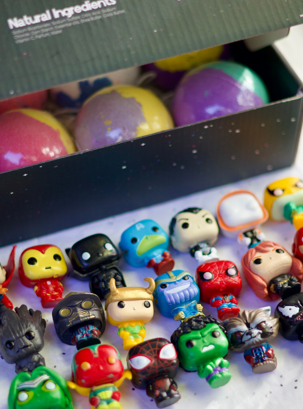 EvolutionUSA 6pc Epic Superhero Bath Bombs for Kids