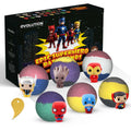 EvolutionUSA 6pc Epic Superhero Bath Bombs for Kids