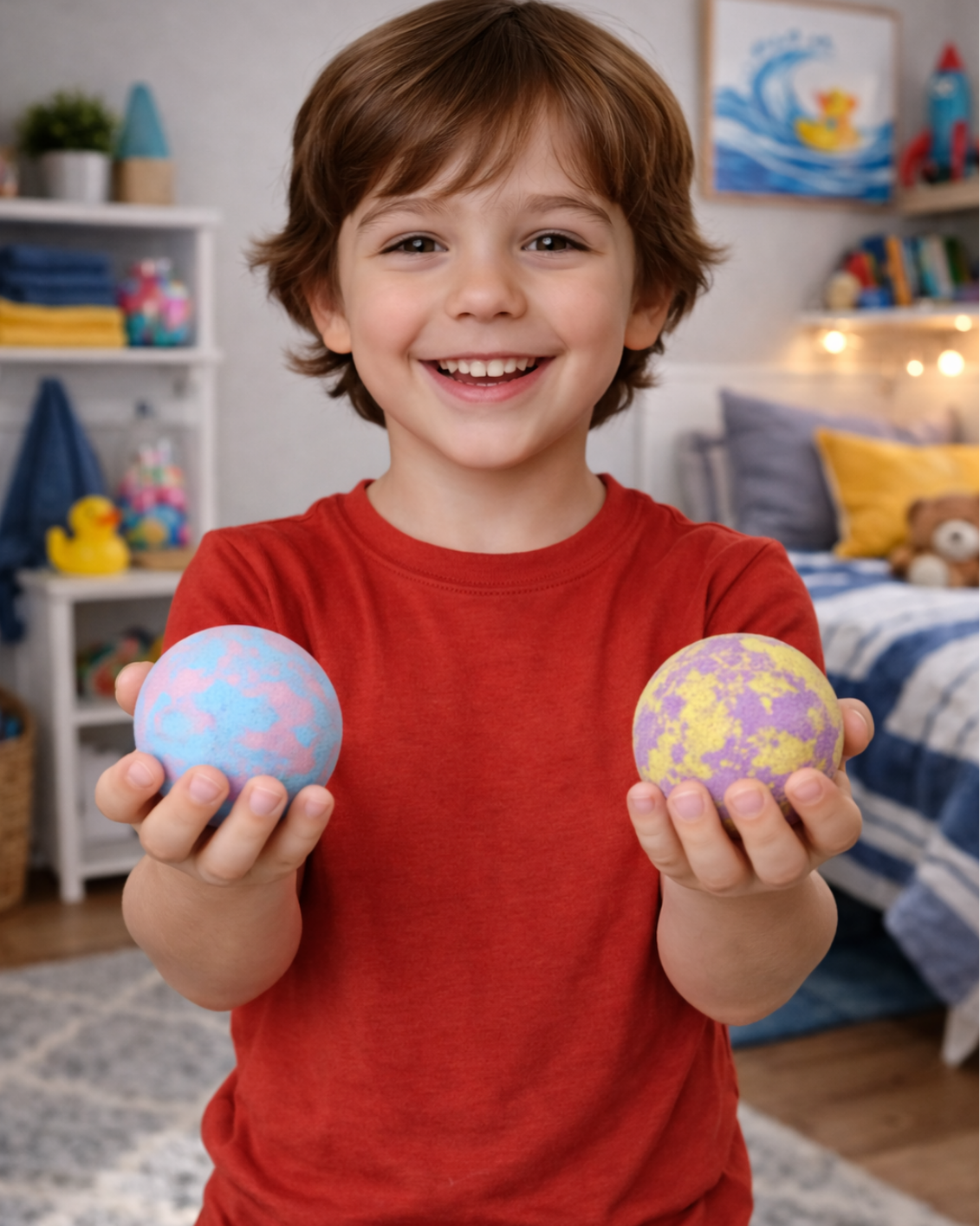 EvolutionUSA 6pc Epic Superhero Bath Bombs for Kids