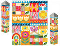 Summer Quilt Art Pole 20 Inches Tall Live Happy