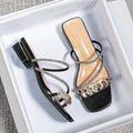 Summer Rivet Low Heel Women's Sandals.