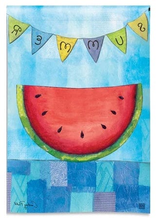 Summer Slice Garden Flag Watermelon