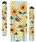 Sunflower Blooms Garden Art Pole 40 Inches Tall