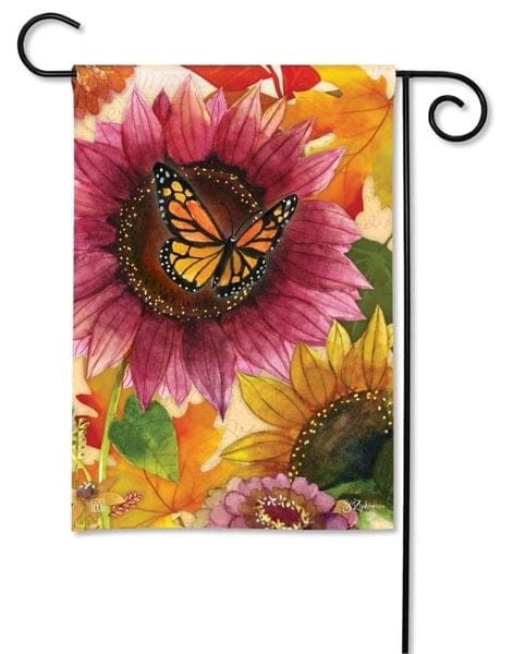 Sunflower Butterfly Garden Flag Monarch