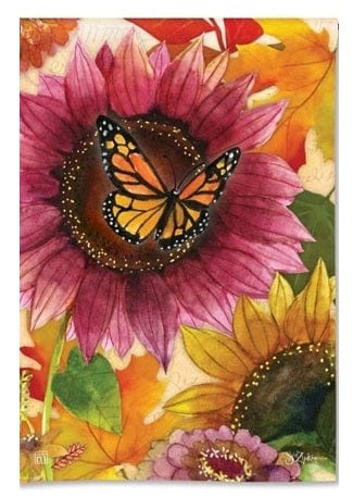 Sunflower Butterfly Garden Flag Monarch